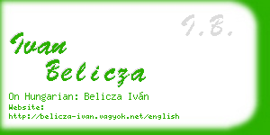 ivan belicza business card